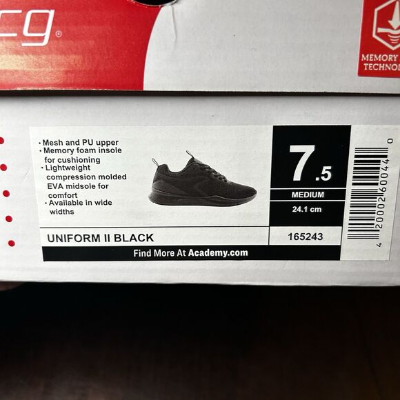 BCG Uniform II Black Work Shoes #165243 Women’s Size 7.5‎ Medium - Picture 8 of 8